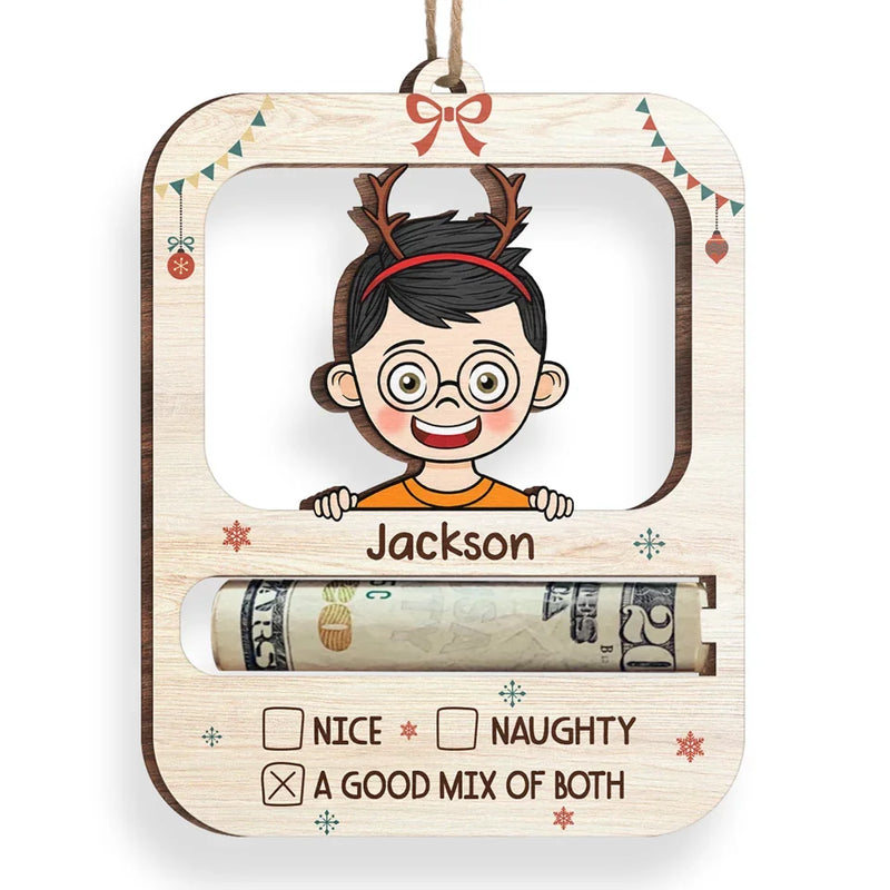 A Family Is A Team Of Love - Family Personalized Custom Ornament, Money Holder - Wood Custom Shaped -  Christmas Gift For Family Members
