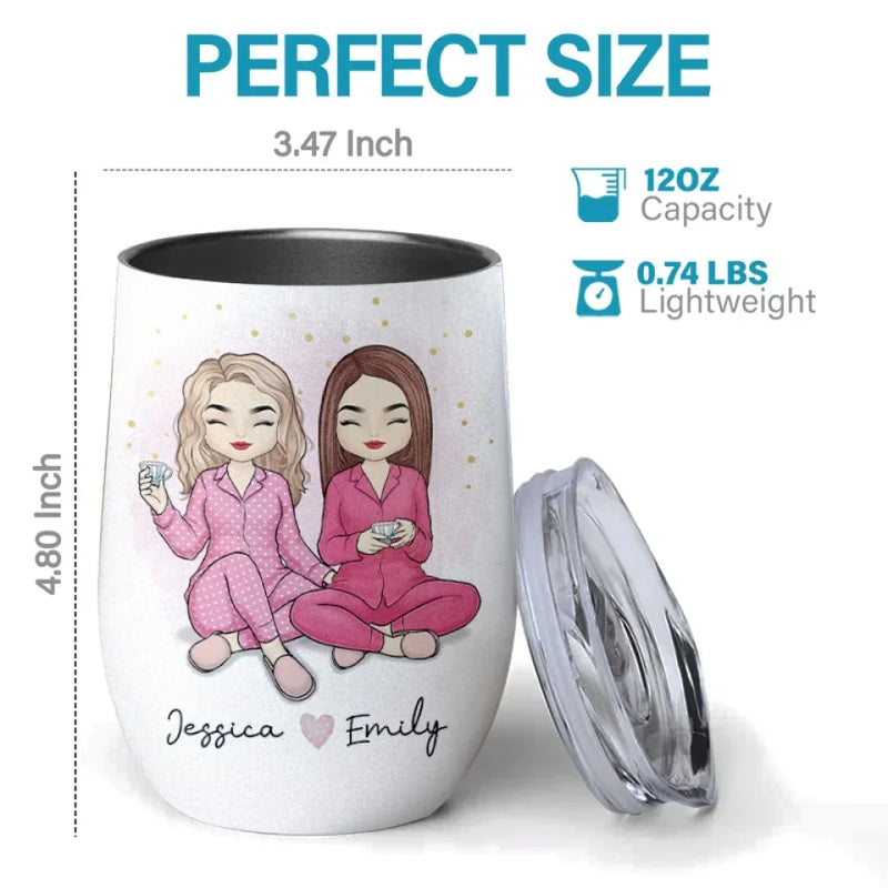 Some Friendships Are Timeless - Bestie Personalized Custom Wine Tumbler - Christmas Gift For Best Friends, BFF, Sisters