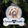 Custom Photo You Left Paw Prints On Our Hearts - Memorial Personalized Custom Ornament - Acrylic Custom Shaped - Sympathy Gift, Christmas Gift For Pet Owners, Pet Lovers