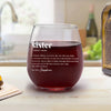 Happiness Is Your Sister Being Your Best Friend - Bestie Personalized Custom Wine Glass - Gift For Best Friends, BFF, Sisters