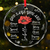 You Are Beautiful Like A Flower - Affirmation Personalized Custom Circle Glass Ornament - Christmas Gift For Yourself