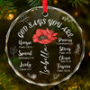 You Are Beautiful Like A Flower - Affirmation Personalized Custom Circle Glass Ornament - Christmas Gift For Yourself