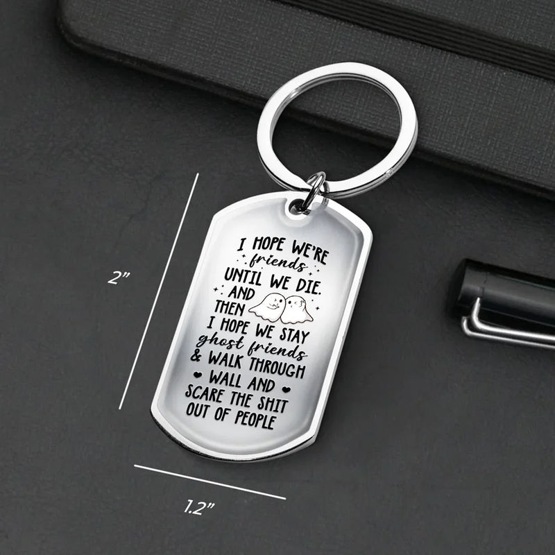 May Our Friendship Last A Lifetime And Beyond - Bestie Personalized Custom Keychain - Gift For Best Friends, BFF, Sisters