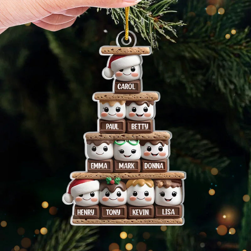 Christmas Adds To The Warmth Of Family Love - Family Personalized Custom Ornament - Acrylic Custom Shaped - Christmas Gift For Family Members