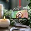 Custom Photo I Crossed The Rainbow Bridge Knowing I Was Loved - Memorial Personalized Custom Circle Glass Ornament - Sympathy Gift, Christmas Gift For Pet Owners, Pet Lovers