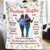 Life Is Better With True Friends - Bestie Personalized Custom Blanket - Gift For Best Friends, BFF, Sisters