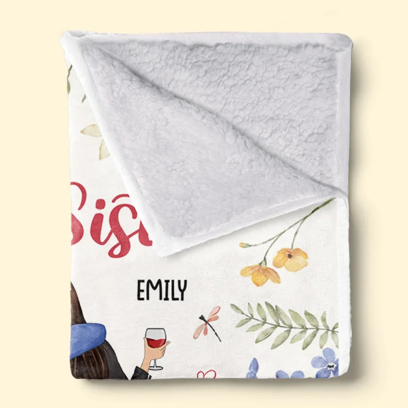 Life Is Better With True Friends - Bestie Personalized Custom Blanket - Gift For Best Friends, BFF, Sisters