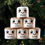 Custom Name Marshmallow Family Christmas Gifts - Personalized Ornament