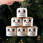 Custom Name Marshmallow Family Christmas Gifts - Personalized Ornament