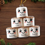 Custom Name Marshmallow Family Christmas Gifts - Personalized Ornament