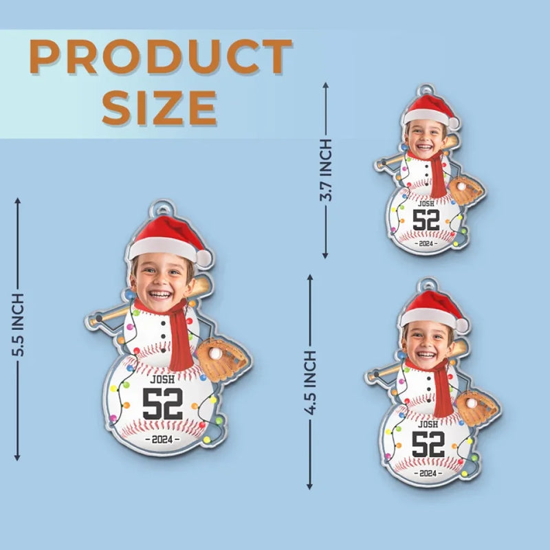 Custom Photo Play Like A Champion - Personalized Custom Ornament - Acrylic Custom Shaped - Christmas Gifts For Players, Team, Boys