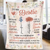 Bestie By My Side - Bestie Personalized Custom Blanket - Gift For Best Friends, BFF, Sisters