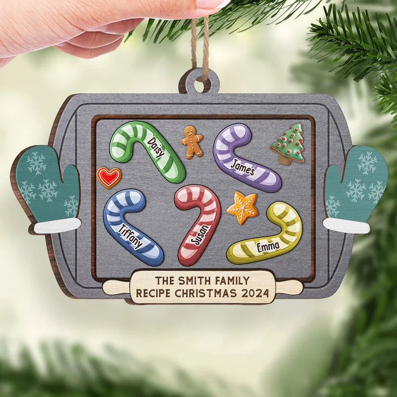 The Best Family Christmas Cookie Recipe Is One Filled With Love, Laughter - Family Personalized Custom Ornament - Wood Custom Shaped - Christmas Gift For Family Members