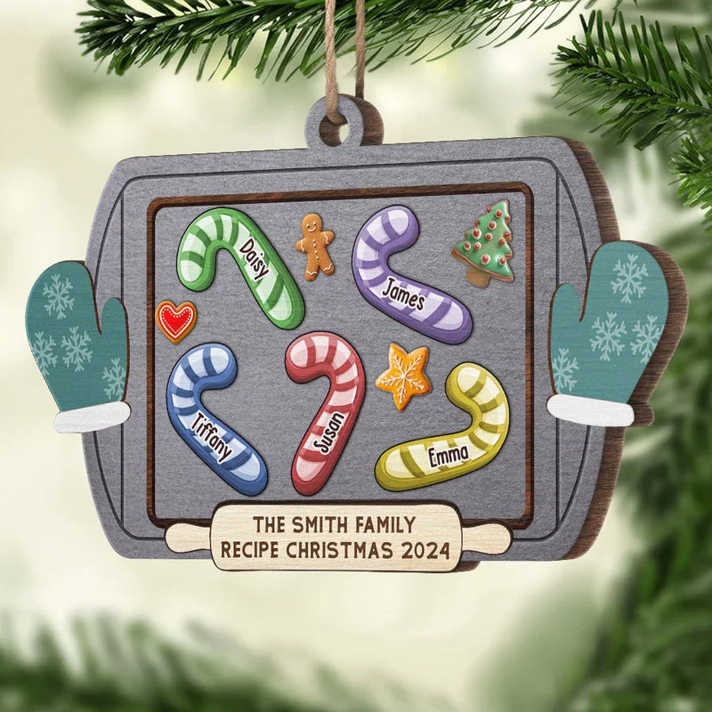 The Best Family Christmas Cookie Recipe Is One Filled With Love, Laughter - Family Personalized Custom Ornament - Wood Custom Shaped - Christmas Gift For Family Members
