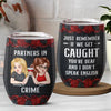 Partenaires dans le crime - Verre à vin personnalisé Bestie - Cadeau de Noël pour meilleures amies, meilleures amies, sœurs