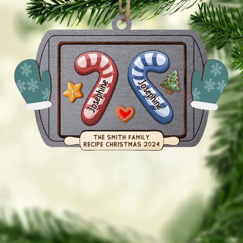 The Best Family Christmas Cookie Recipe Is One Filled With Love, Laughter - Family Personalized Custom Ornament - Wood Custom Shaped - Christmas Gift For Family Members