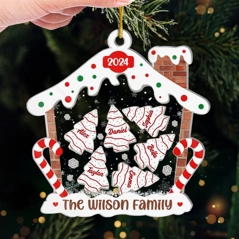 I Love My Family's Christmas Celebrations - Family Personalized Custom Ornament - Acrylic Custom Shaped - Christmas Gift For Family Members