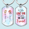 Blossoming Besties Forever - Bestie Personalized Custom Keychain - Gift For Best Friends, BFF, Sisters