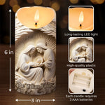 The Nativity Scene Is A Story Of Hope, Love, And Redemption - Family Personalized Custom LED Candle - Christmas Gift For Family