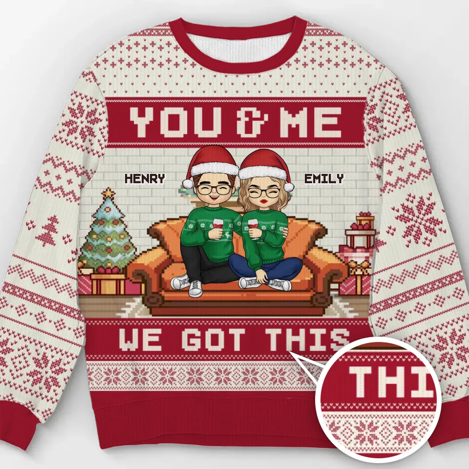 Pawsitively Grateful For The Joy My Pet Brings This Christmas - Dog & Cat Personalized Custom Ugly Sweatshirt - Unisex Wool Jumper - Christmas Gift For Husband Wife, Anniversary, Pet Owners, Pet Lovers