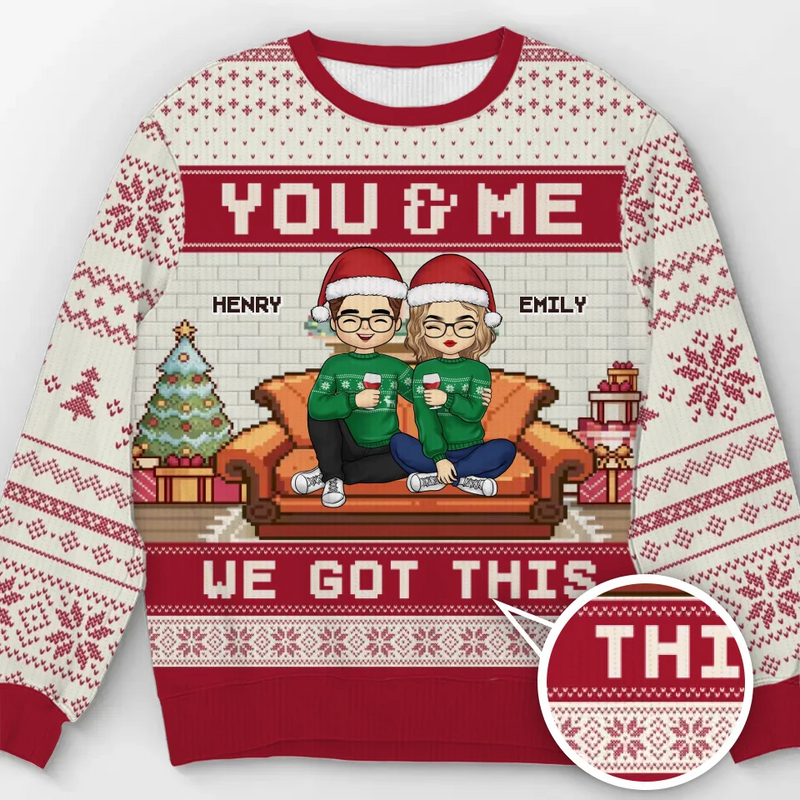 Pawsitively Grateful For The Joy My Pet Brings This Christmas - Dog & Cat Personalized Custom Ugly Sweatshirt - Unisex Wool Jumper - Christmas Gift For Husband Wife, Anniversary, Pet Owners, Pet Lovers