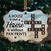 Pets Turn A House Into A Loving Home - Memorial Personalized Custom Ornament - Wood Benelux Shaped - Sympathy Gift, Christmas Gift For Pet Owners, Pet Lovers