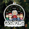 Blessed With The Best Grandkids - Family Personalized Custom Ornament - Acrylic Custom Shaped - Christmas Gift For Grandma, Grandkid