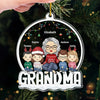 Blessed With The Best Grandkids - Family Personalized Custom Ornament - Acrylic Custom Shaped - Christmas Gift For Grandma, Grandkid
