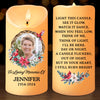 Custom Photo I'll Always Be Here In My Heart, Forever And Always - Memorial Personalized Custom LED Candle - Sympathy Gift, Christmas Gift For Family Members