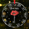 You Are Amazing - Affirmation Personalized Custom Circle Glass Ornament - Christmas Gift For Yourself
