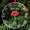 You Are Amazing - Affirmation Personalized Custom Circle Glass Ornament - Christmas Gift For Yourself