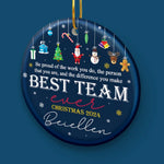 Custom Name Christmas Team Gifts - Personalized Ceramic Ornament