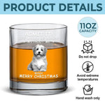 Custom Name Christmas Gifts for Dog Lovers - Personalized Whiskey Glass