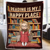 Just A Girl Who Loves Books - Personalized Custom Blanket - Gift For Book Lovers