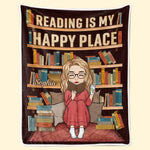 Just A Girl Who Loves Books - Personalized Custom Blanket - Gift For Book Lovers