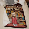 Just A Girl Who Loves Books - Personalized Custom Blanket - Gift For Book Lovers