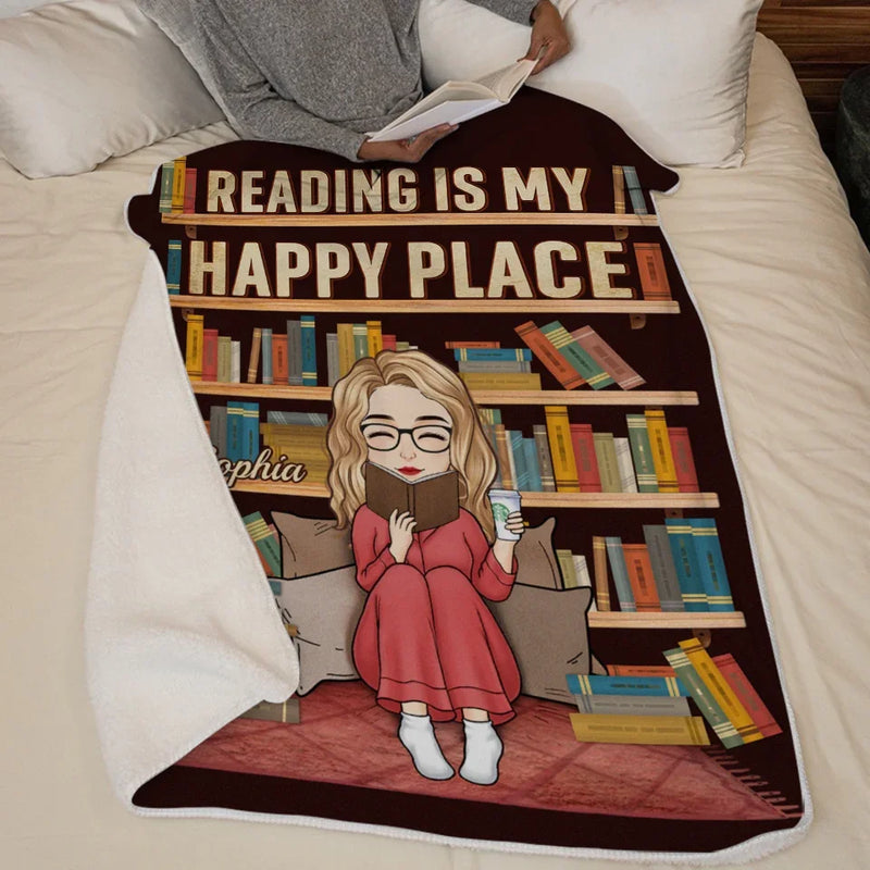 Just A Girl Who Loves Books - Personalized Custom Blanket - Gift For Book Lovers