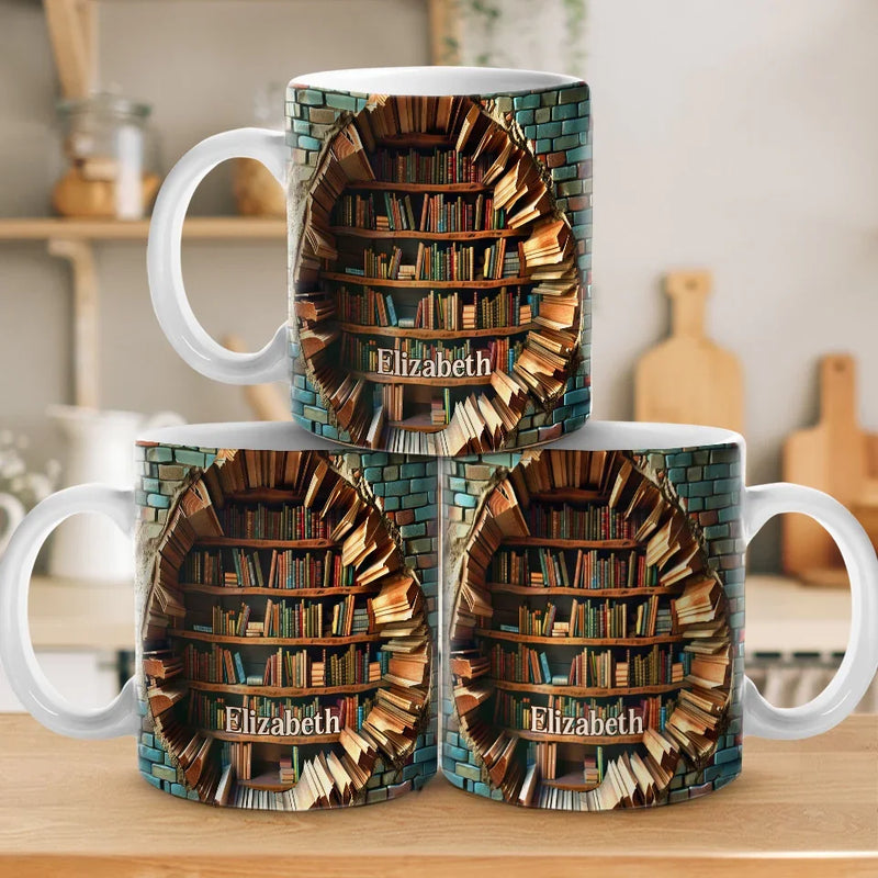 Books Are A Uniquely Portable Magic - Personalized Custom Mug - Christmas Gift For Book Lovers