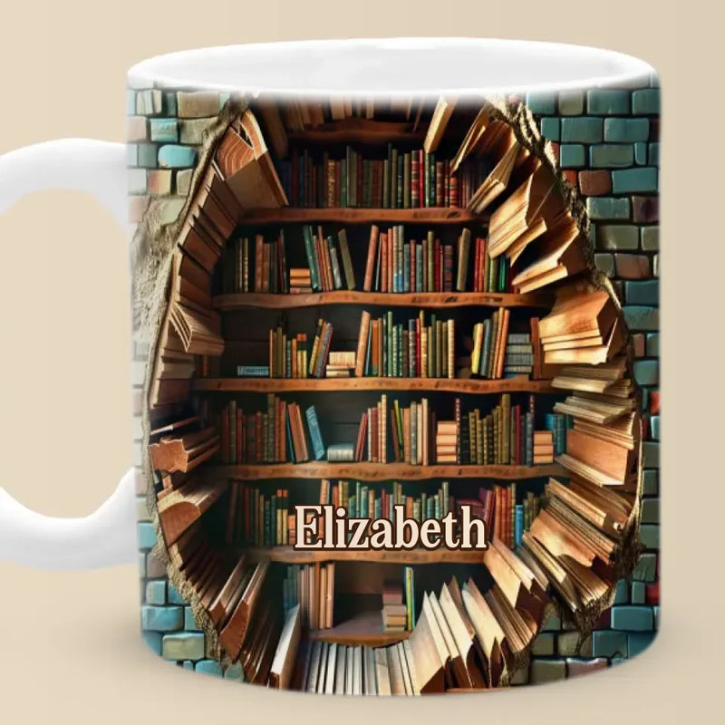 Books Are A Uniquely Portable Magic - Personalized Custom Mug - Christmas Gift For Book Lovers