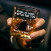 I'd Go To The Ends Of The Earth For You - Funny  Personalized Custom Whiskey Glass - Christmas Gift For Best Friends, Sisters, Family Members, Coworkers