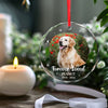 Custom Photo Forever Loved You, Always In My Heart - Memorial Personalized Custom Circle Glass Ornament - Sympathy Gift, Christmas Gift For Pet Owners, Pet Lovers