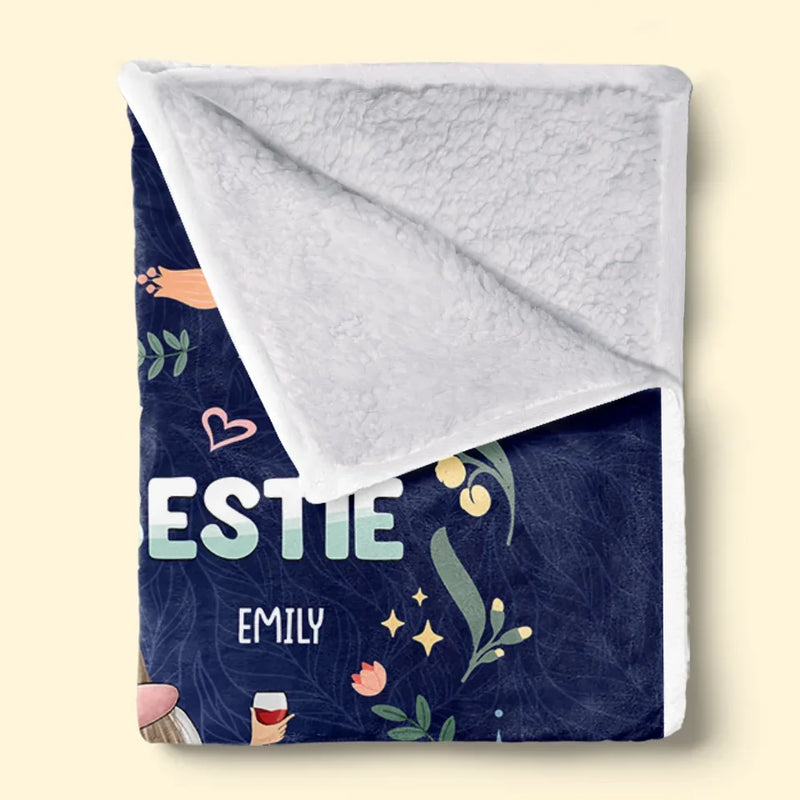 Life Is Made Of Moments, But True Friends Make Those Moments Unforgettable - Bestie Personalized Custom Blanket - Gift For Best Friends, BFF, Sisters