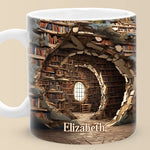 Custom Name Fantasy Library Gifts for Book Lovers - Personalized Mugs