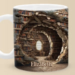 Custom Name Fantasy Library Gifts for Book Lovers - Personalized Mugs