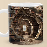 Custom Name Fantasy Library Gifts for Book Lovers - Personalized Mugs