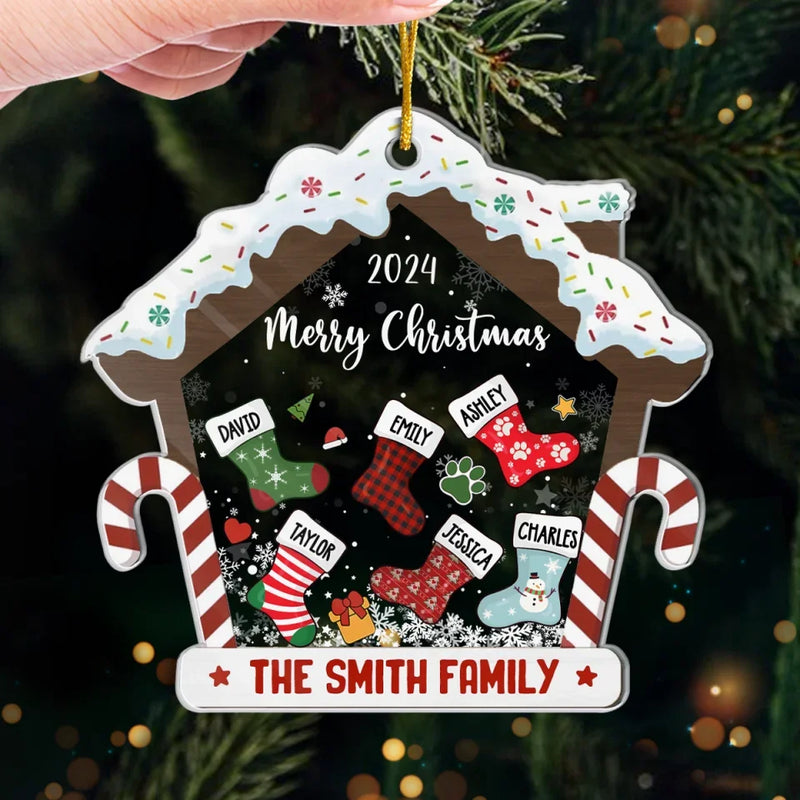 Family Is The Anchor In Life’s Storms - Family Personalized Custom Ornament - Acrylic Custom Shaped - Christmas Gift For Family Members