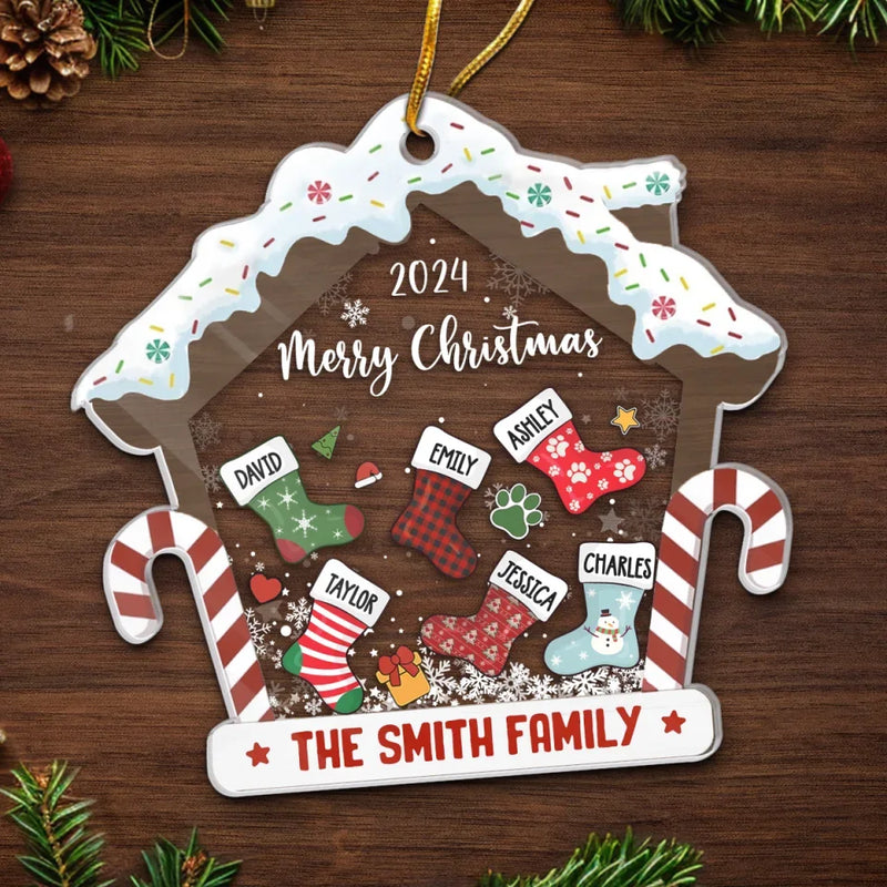 Family Is The Anchor In Life’s Storms - Family Personalized Custom Ornament - Acrylic Custom Shaped - Christmas Gift For Family Members