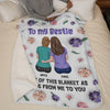 My Hug To You Is Like A Warm Blanket Of Friendship - Bestie Personalized Custom 3D Inflated Effect Printed Blanket - Gift For Best Friends, BFF, Sisters