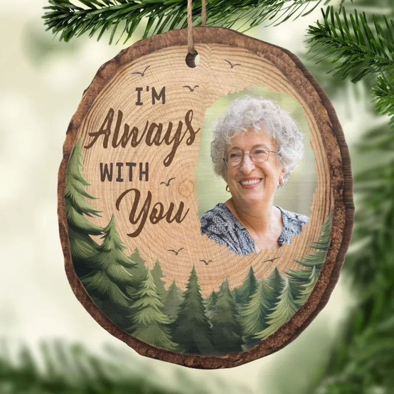 Custom Photo Your Spirit Lives On In Our Hearts - Memorial Personalized Custom Ornament - Wood Custom Shaped - Sympathy Gift, Christmas Gift For Family Members