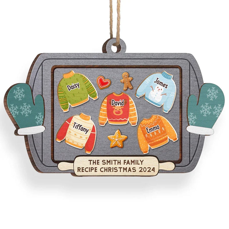 Joy To The World, Love To Our Family - Family Personalized Custom Ornament - Wood Custom Shaped - Christmas Gift For Family Members